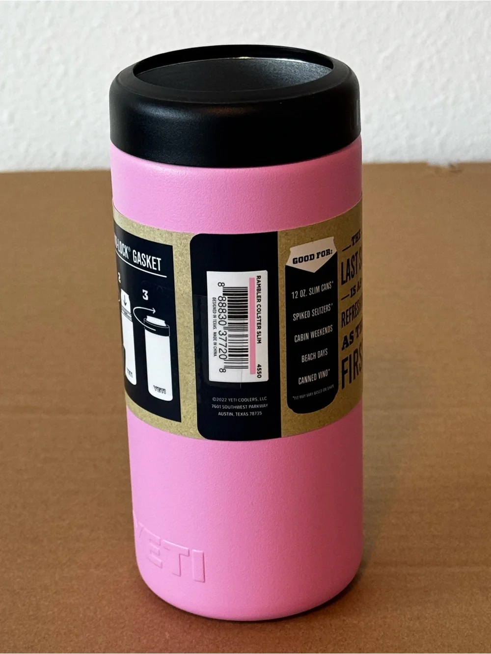 YETI Rambler 12oz Colster Slim Can Insulator Power Pink | New